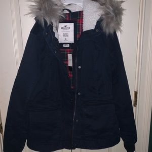 Stretch Flannel-Lined Twill Jacket- Hollister